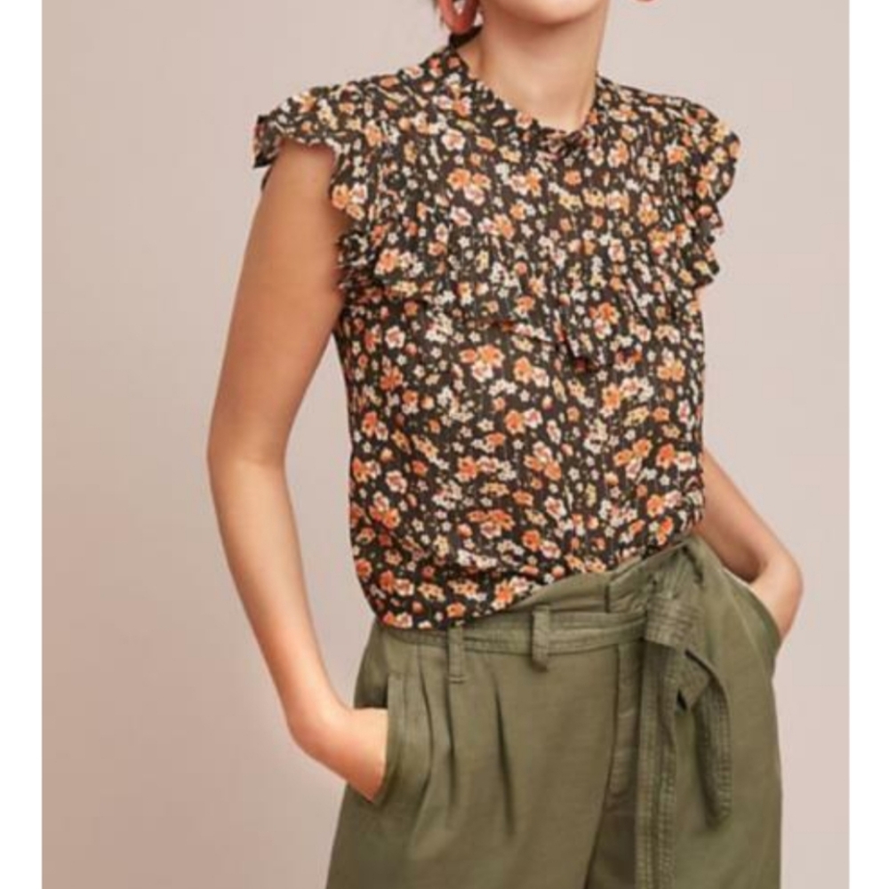 Anthropologie Eri + Ali Floral Blouse. Like New!